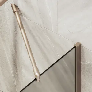 Шторка на ванну MaybahGlass MGV-73-2ш 50см бронза