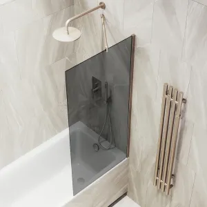 Шторка на ванну MaybahGlass MGV-252-2ш 30см бронза