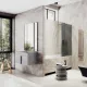 Шторка на ванну MaybahGlass MGV-85-2ш 50см бронза