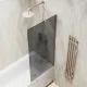 Шторка на ванну MaybahGlass MGV-251-2ш 30см бронза