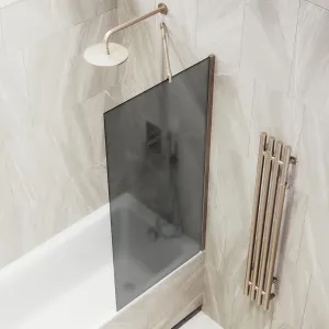 Шторка на ванну MaybahGlass MGV-85-2ш 50см бронза