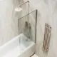 Шторка на ванну MaybahGlass MGV-91-2ш 50см бронза