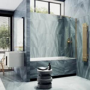 Шторка на ванну MaybahGlass MGV-248-3ш 30см золото