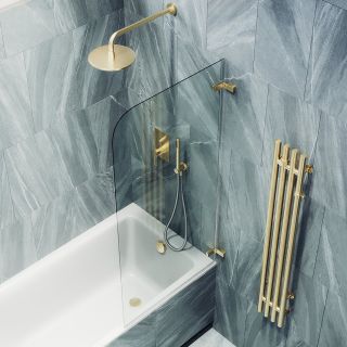 Шторка на ванну MaybahGlass MGV-644-3 40см золото Шторка на ванну MaybahGlass MGV-644-3 40см золото