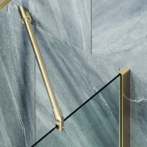 Шторка на ванну MaybahGlass MGV-62-3ш 40см золото