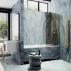 Шторка на ванну MaybahGlass MGV-250-3ш 30см золото