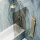 Шторка на ванну MaybahGlass MGV-250-3ш 30см золото