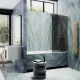 Шторка на ванну MaybahGlass MGV-252-3ш 30см золото