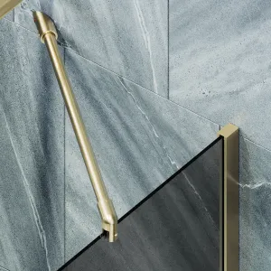 Шторка на ванну MaybahGlass MGV-78-3ш 40см золото