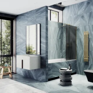 Шторка на ванну MaybahGlass MGV-251-3ш 30см золото Шторка на ванну MaybahGlass MGV-251-3ш 30см золото