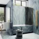 Шторка на ванну MaybahGlass MGV-84-3ш 40см золото