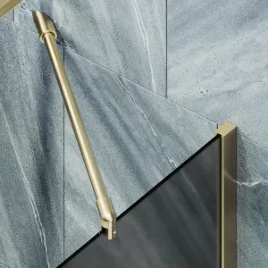 Шторка на ванну MaybahGlass MGV-85-3ш 50см золото