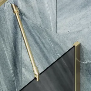 Шторка на ванну MaybahGlass MGV-86-3ш 60см золото