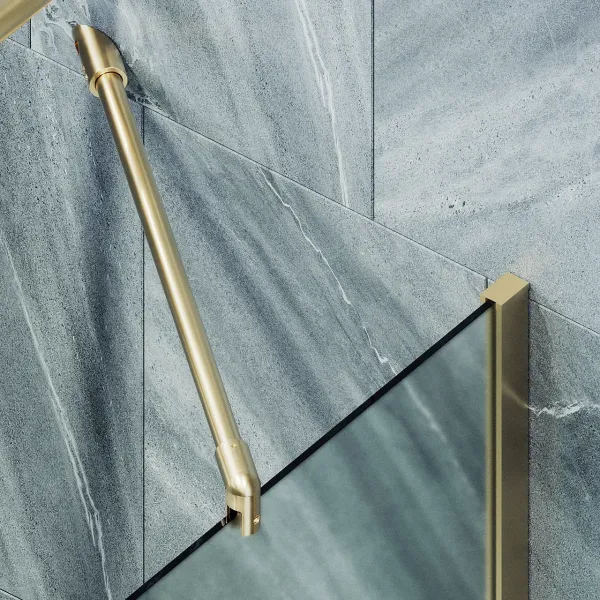 Шторка на ванну MaybahGlass MGV-90-3ш 40см золото