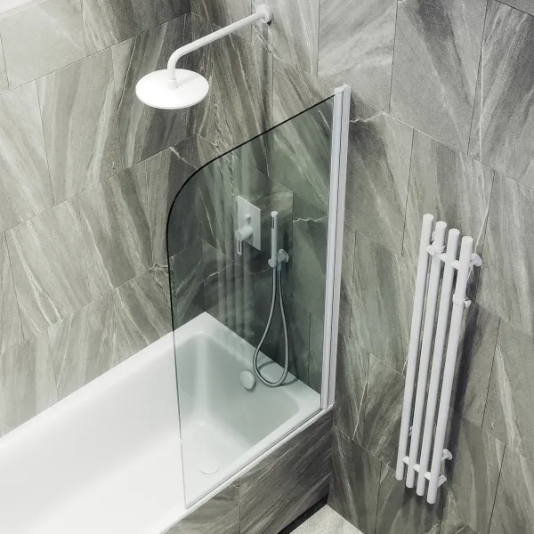 Шторка на ванну MaybahGlass MGV-596-1 40см белый
