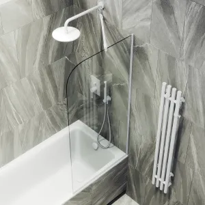 Шторка на ванну MaybahGlass MGV-64-1у 80см белый