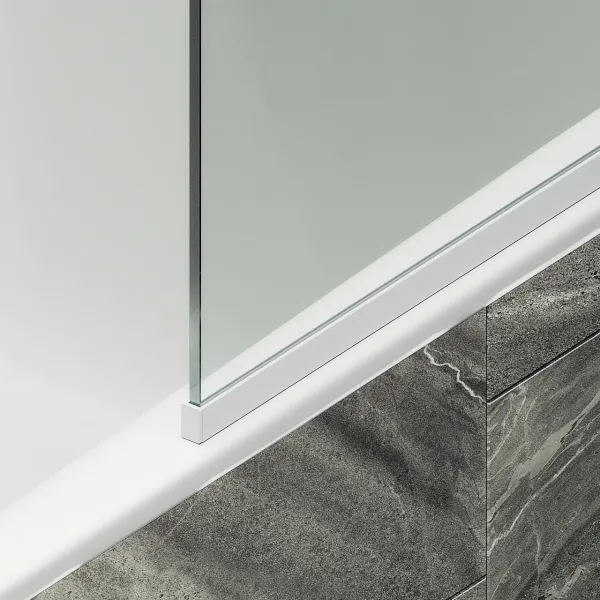 Шторка на ванну MaybahGlass MGV-64-1у 80см белый