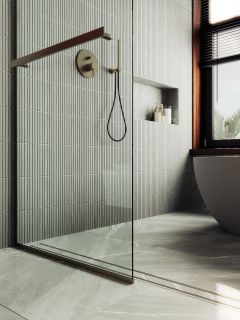Душевая перегородка MaybahGlass MGD-726-2у 79см бронза Душевая перегородка MaybahGlass MGD-726-2у 79см бронза