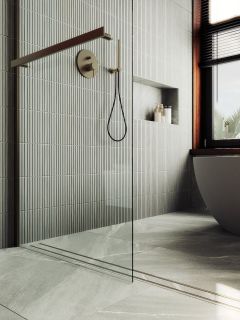 Душевая перегородка MaybahGlass MGD-726-2ш 79см бронза Душевая перегородка MaybahGlass MGD-726-2ш 79см бронза