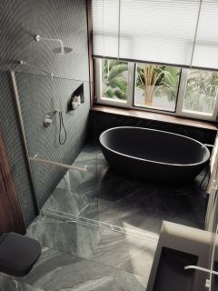 Душевая перегородка MaybahGlass MGD-726-5ш 79см хром матовый Душевая перегородка MaybahGlass MGD-726-5ш 79см хром матовый