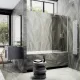 Шторка на ванну MaybahGlass MGV-66-1ш 40см белый