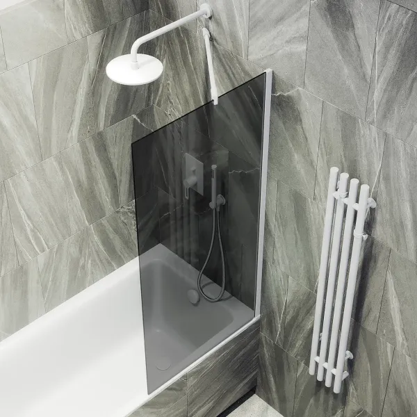 Шторка на ванну MaybahGlass MGV-78-1ш 40см белый