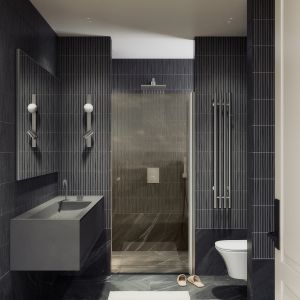 Душевая дверь MaybahGlass MGD-804-5 80см хром матовый