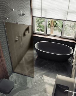 Душевая перегородка MaybahGlass MGD-697-5у 79см хром матовый Душевая перегородка MaybahGlass MGD-697-5у 79см хром матовый
