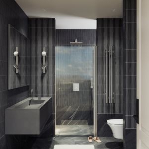 Душевая дверь MaybahGlass MGD-803-5 80см хром матовый