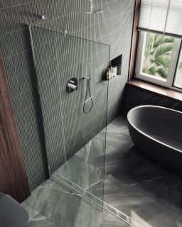 Душевая перегородка MaybahGlass MGD-695-5ш 79см хром матовый Душевая перегородка MaybahGlass MGD-695-5ш 79см хром матовый