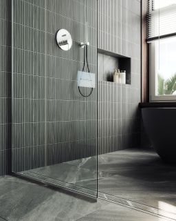 Душевая перегородка MaybahGlass MGD-695-5у 79см хром матовый Душевая перегородка MaybahGlass MGD-695-5у 79см хром матовый