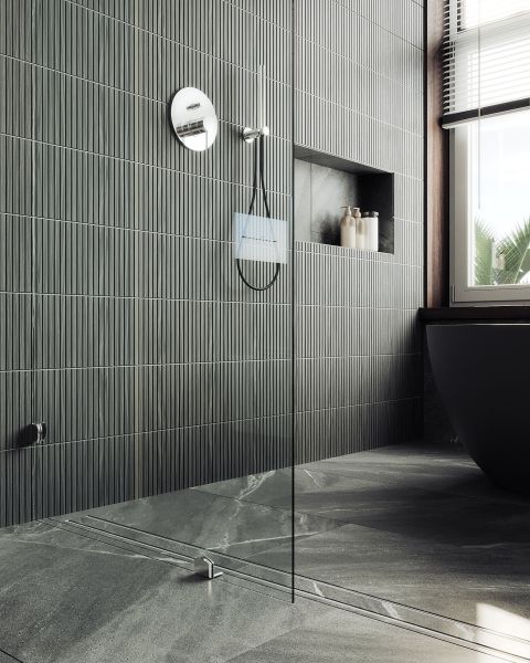 Душевая перегородка MaybahGlass MGD-259-4 79см хром глянцевый