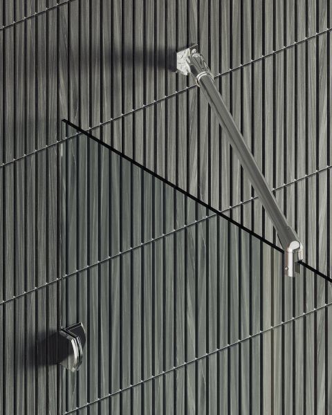 Душевая перегородка MaybahGlass MGD-259-4 79см хром глянцевый