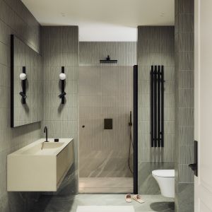 Душевая дверь MaybahGlass MGD-804-6 80см чёрный