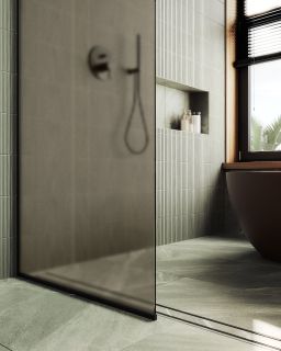 Душевая перегородка MaybahGlass MGD-697-6у 79см чёрный Душевая перегородка MaybahGlass MGD-697-6у 79см чёрный