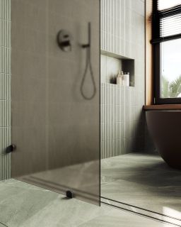 Душевая перегородка MaybahGlass MGD-265-6 79см чёрный Душевая перегородка MaybahGlass MGD-265-6 79см чёрный