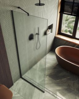 Душевая перегородка MaybahGlass MGD-700-6у 79см чёрный Душевая перегородка MaybahGlass MGD-700-6у 79см чёрный