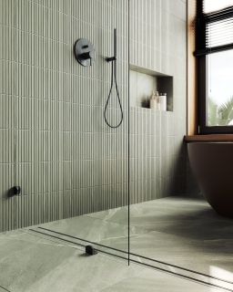 Душевая перегородка MaybahGlass MGD-259-6 79см чёрный Душевая перегородка MaybahGlass MGD-259-6 79см чёрный