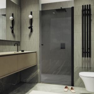 Душевая дверь MaybahGlass MGD-806-6 80см чёрный