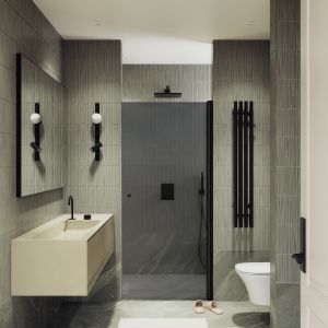 Душевая дверь MaybahGlass MGD-806-6 80см чёрный