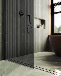 Душевая перегородка MaybahGlass MGD-698-6ш 79см чёрный Душевая перегородка MaybahGlass MGD-698-6ш 79см чёрный