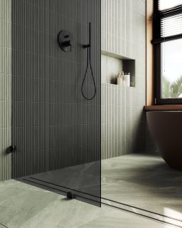 Душевая перегородка MaybahGlass MGD-274-6 79см чёрный Душевая перегородка MaybahGlass MGD-274-6 79см чёрный