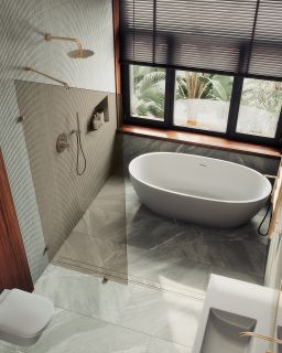 Душевая перегородка MaybahGlass MGD-262-3 79см бронза Душевая перегородка MaybahGlass MGD-262-3 79см бронза