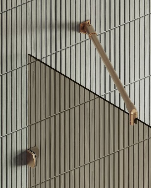 Душевая перегородка MaybahGlass MGD-262-3 79см бронза