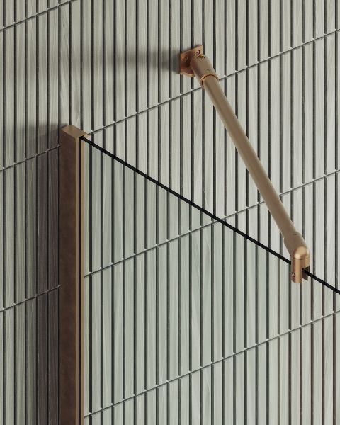 Душевая перегородка MaybahGlass MGD-695-2ш 79см бронза