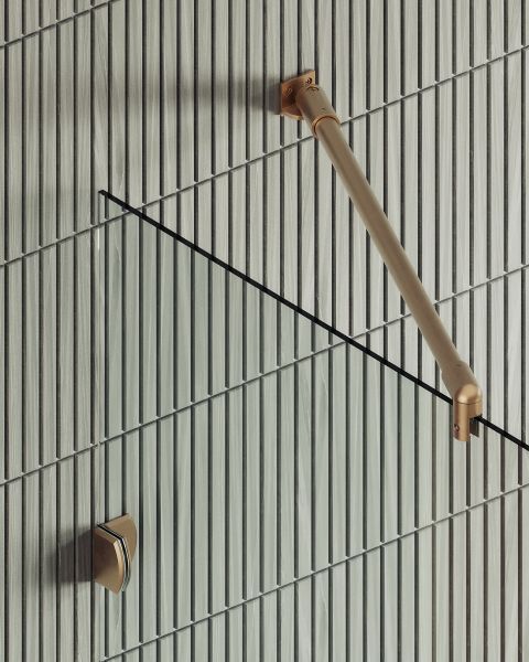 Душевая перегородка MaybahGlass MGD-259-2 79см бронза