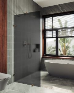 Душевая перегородка MaybahGlass MGD-271-2 79см бронза