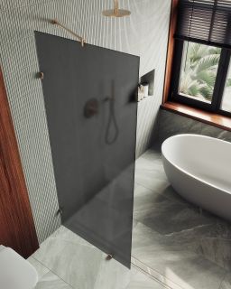 Душевая перегородка MaybahGlass MGD-271-2 79см бронза Душевая перегородка MaybahGlass MGD-271-2 79см бронза