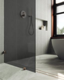 Душевая перегородка MaybahGlass MGD-271-2 79см бронза Душевая перегородка MaybahGlass MGD-271-2 79см бронза