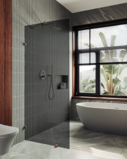 Душевая перегородка MaybahGlass MGD-274-2 79см бронза Душевая перегородка MaybahGlass MGD-274-2 79см бронза